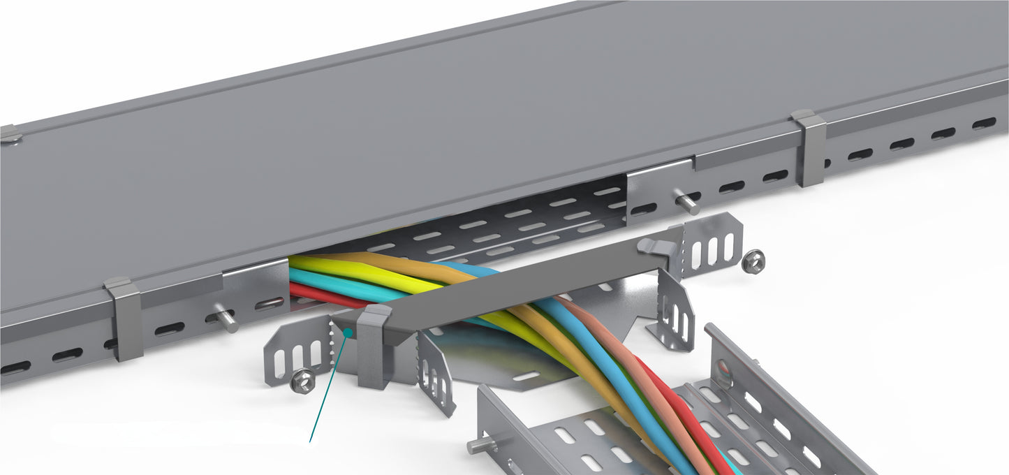 Cache pour coude horizontal en T - H:15 L:150 P:1