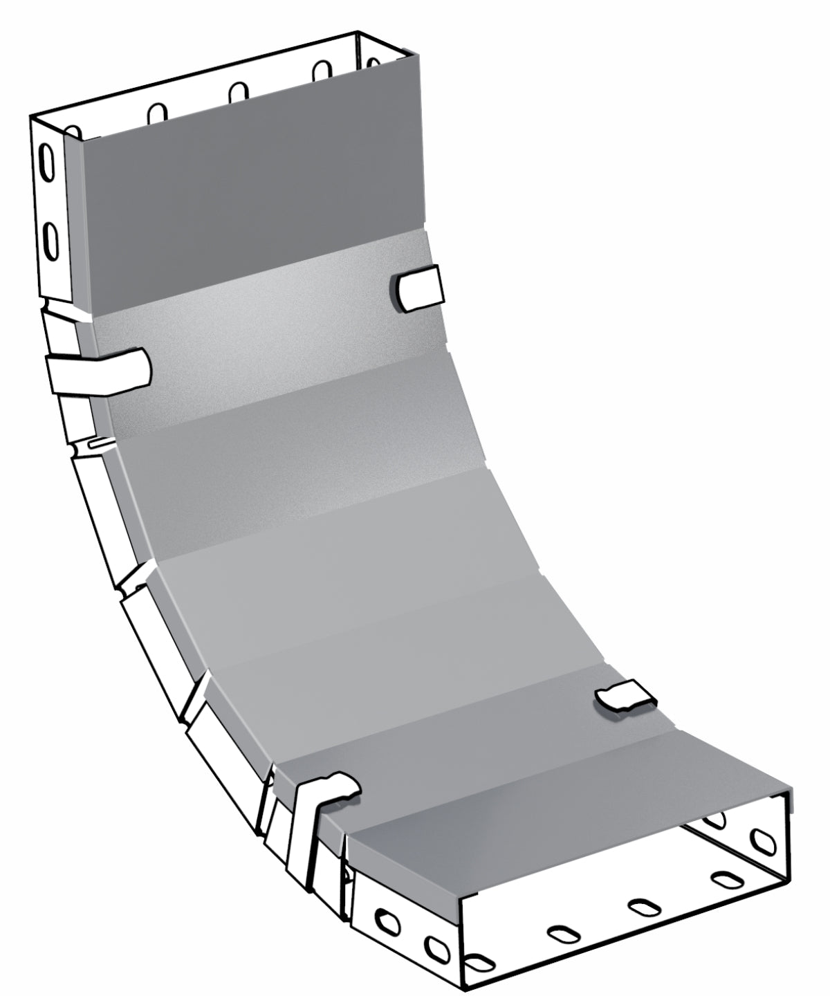 Cache pour coude intérieur vertical - H:15 L:200 P:1