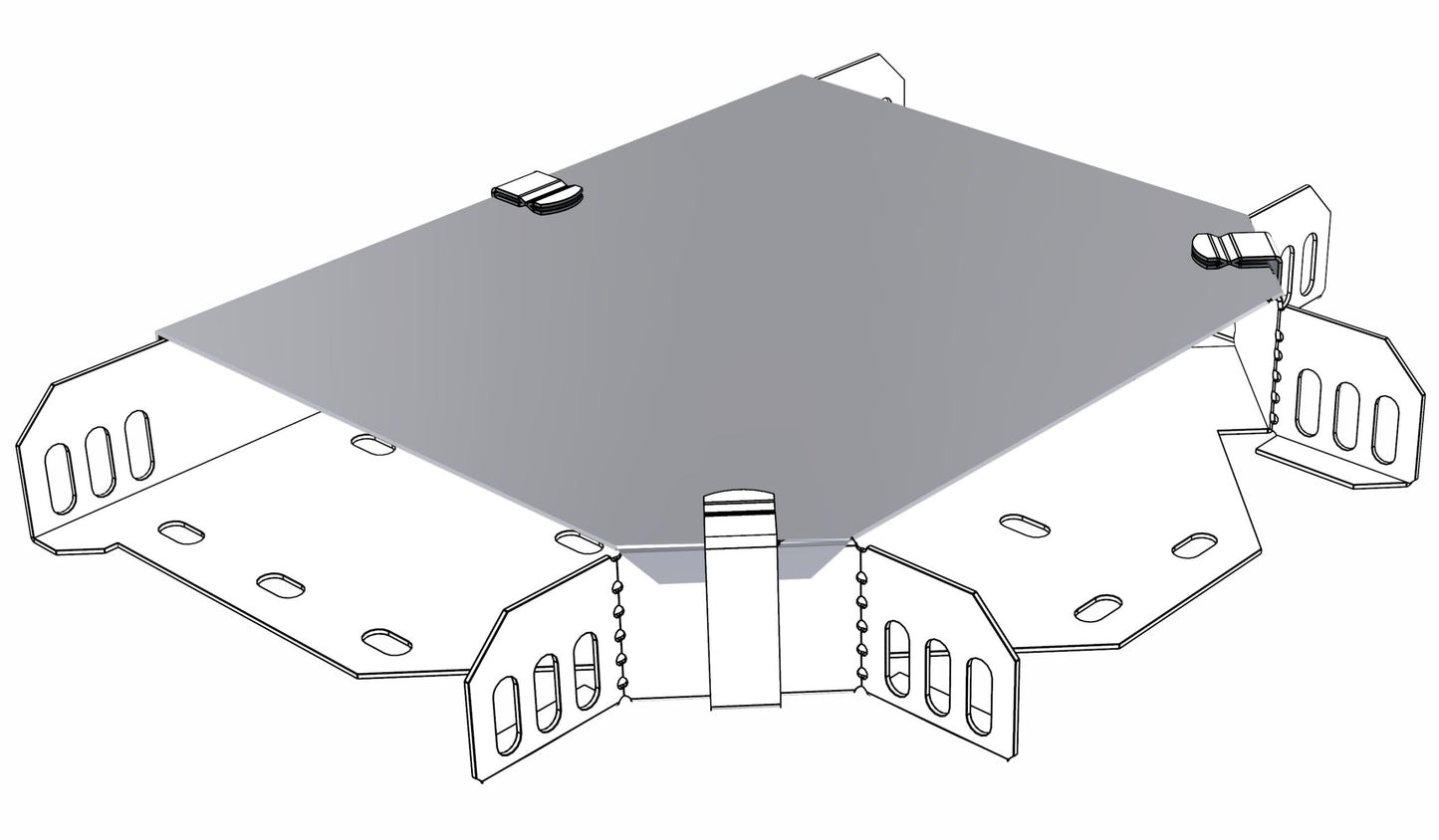 Cache pour pièce d'angle horizontale - H:15 L:100 P:1