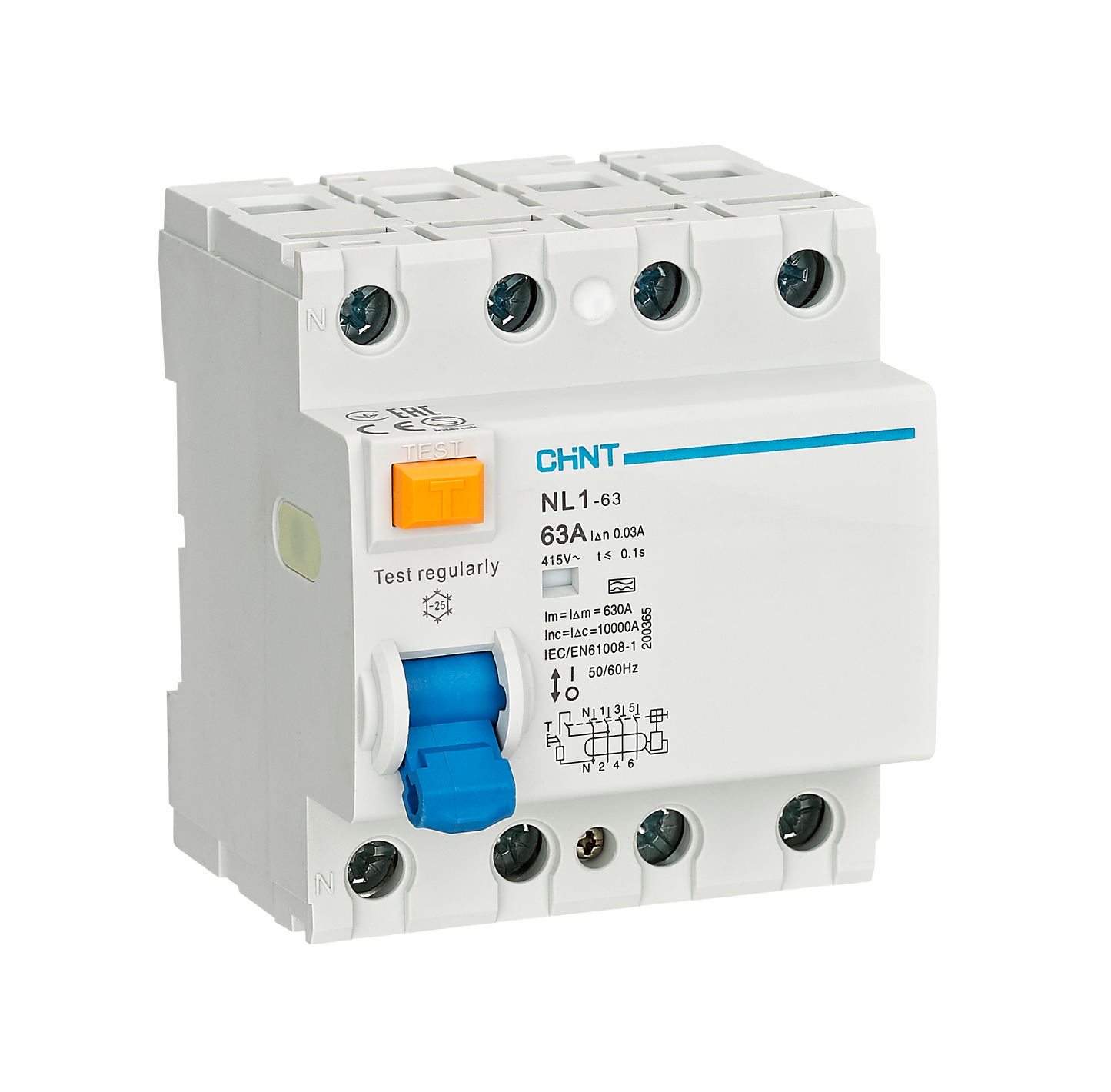 NL1-63 4P 25A 30mA Type A 6kA – Differentiëel