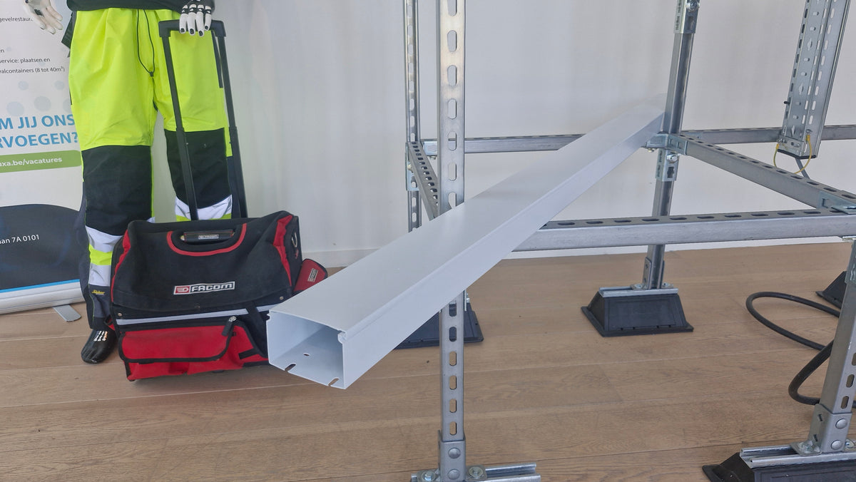 PVC kabelgoot 100x60 wit - RAL 9010 Fluxa