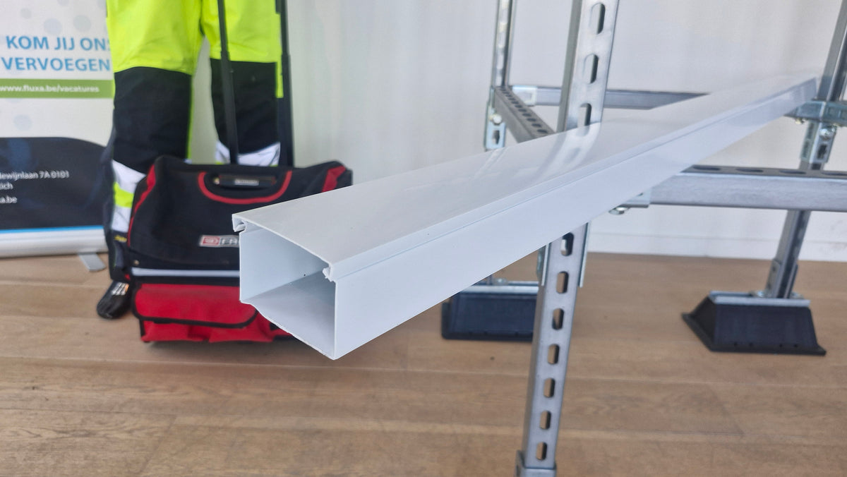 PVC kabelgoot 75x50 wit - RAL 9010 Fluxa 