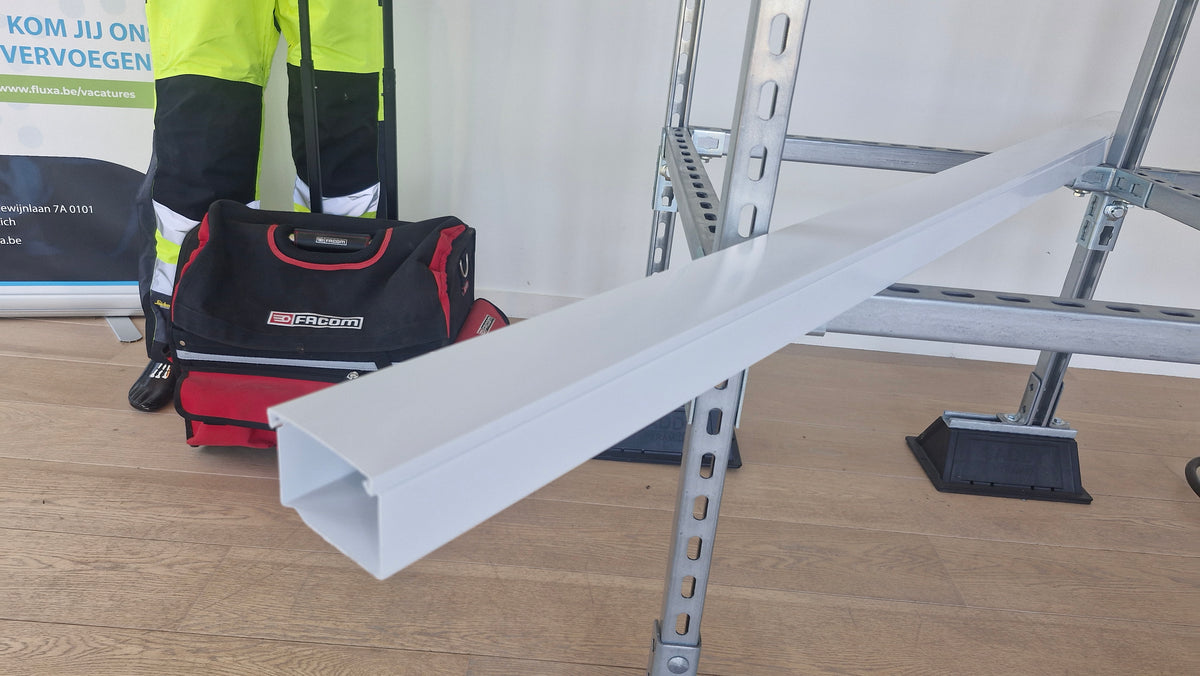 PVC kabelgoot 75x50 wit - RAL 9010 Fluxa - 2 meter