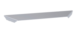 Coude horizontal en T de goulotte de câbles - H:60 L:100 P:1