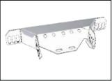 Coude horizontal en T de goulotte de câbles - H:60 L:100 P:1