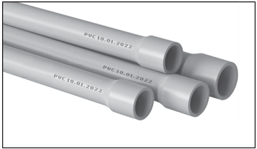 PVC harde buis 25mm licht grijs buigzaam - 3 meter