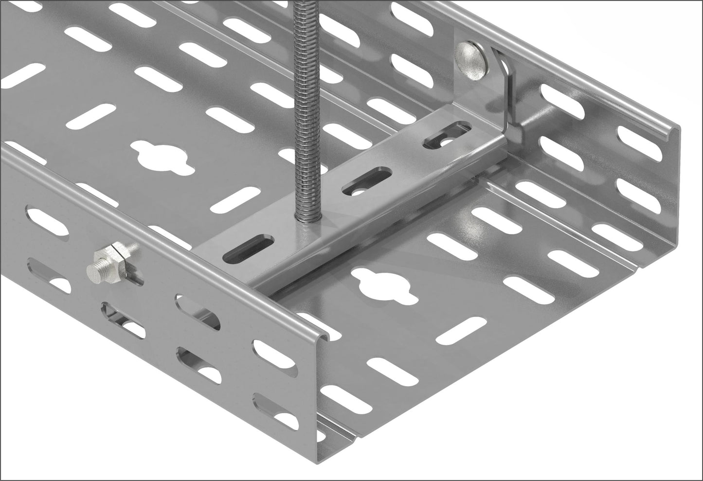 Centrale gootdrager met enkele stang M8 - Lengte: 145 mm