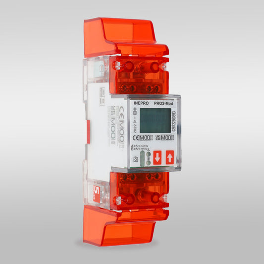 Inepro PRO2‑Mod – 1‑Fase DIN‑Rail Energie‑Meter (Direct, tot 100 A, Modbus)