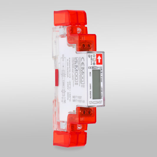 Inepro PRO1‑Mod – 1‑Fase DIN‑Rail Energie‑Meter (Direct, tot 45 A, Modbus)